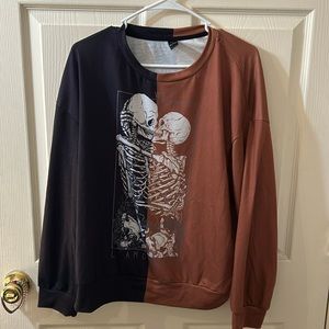 Two toned lovers card shirt